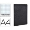 Libreta age-bag tapa cartulina lomo cosido cuadro 5 mm 96 hojas color negro 210x297 mm