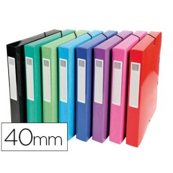 Carpeta proyectos carton compacto exacompta din a4 lomo 40 mm 600 g/m2 colores surtidos