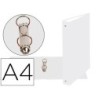 Carpeta de 2 anillas 30mm redondas exacompta din a4 carton forrado blanco