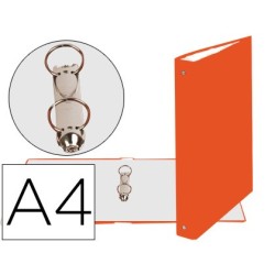 Carpeta de 2 anillas 30mm redondas exacompta din a4 carton forrado naranja