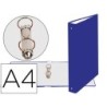 Carpeta de 2 anillas 30mm redondas exacompta din a4 carton forrado azul