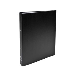 Carpeta de 2 anillas 30mm redondas exacompta din a4 carton forrado negro