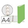 Carpeta de 4 anillas 30mm redondas exacompta din a4 carton forrado verde anis