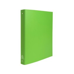 Carpeta de 4 anillas 30mm redondas exacompta din a4 carton forrado verde anis