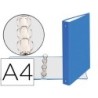 Carpeta de 4 anillas 30mm redondas exacompta din a4 carton forrado azul claro
