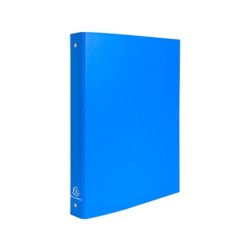 Carpeta de 4 anillas 30mm redondas exacompta din a4 carton forrado azul claro