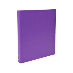 Carpeta de 4 anillas 30mm redondas exacompta din a4 carton forrado morado