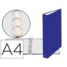 Carpeta de 4 anillas 30mm redondas exacompta din a4 carton forrado azul