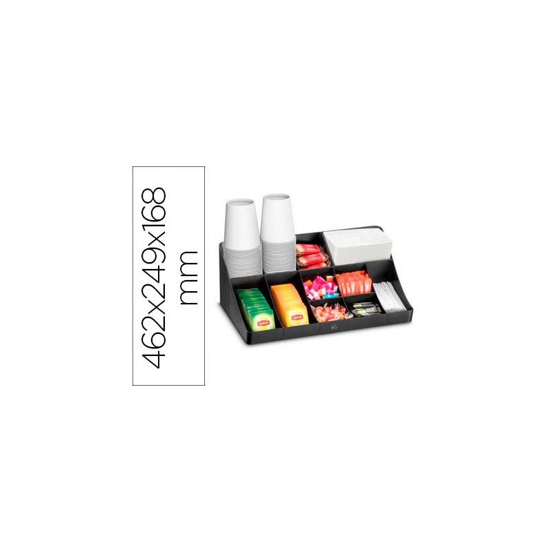 Bandeja organizadora cep con 11 compartimentos poliestireno color negro especial para snacks Bandeja organizadora cep con 11 compartimentos poliestireno color negro especial para snacks