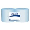 Papel secamanos industrial amoos 2 capas 235 mm x 300 mt color azul paquete de 2 rollos