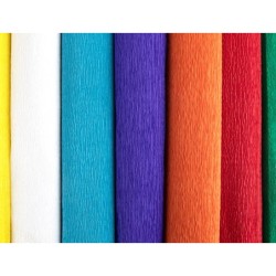 Papel crespon liderpapel rollo de 50 cm x 2,5 m 85g/m2 celeste