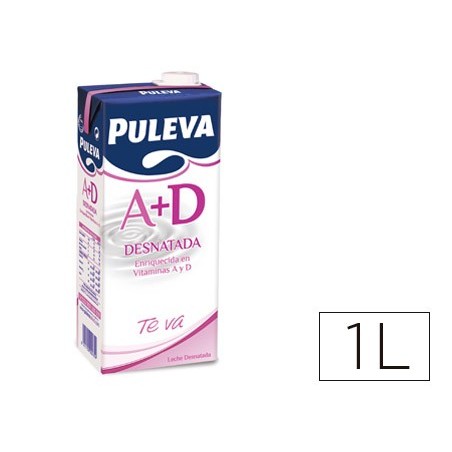 Leche puleva desnatada brik de 1 litro