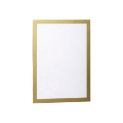 Marco porta anuncios durable magnetico din a4 dorso adhesivo removible color oro pack de 2 unidades