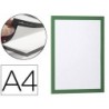 Marco porta anuncios durable magnetico din a4 dorso adhesivo removible color verde pack de 2 unidades