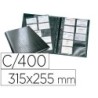Tarjetero durable din a4 visifix centium 4 anillas 20 fundas con indice alfabetico para 400 tarjetas de visita