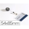 Identificador con cordon extensible durable uso vertical/horizontal 54x85 mm