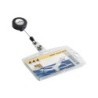 Identificador con cordon extensible durable uso vertical/horizontal 54x85 mm