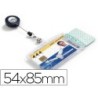 Identificador con cordon extensible durable doble uso vertical/horizontal 54x85 mm