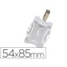 Identificador con pinza giratoria durable uso vertical/horizontal 54x85 mm