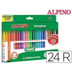 Rotulador alpino standard caja de 24 colores surtidos