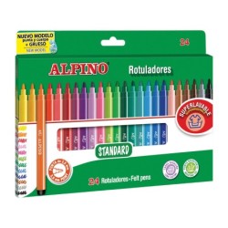 Rotulador alpino standard caja de 24 colores surtidos