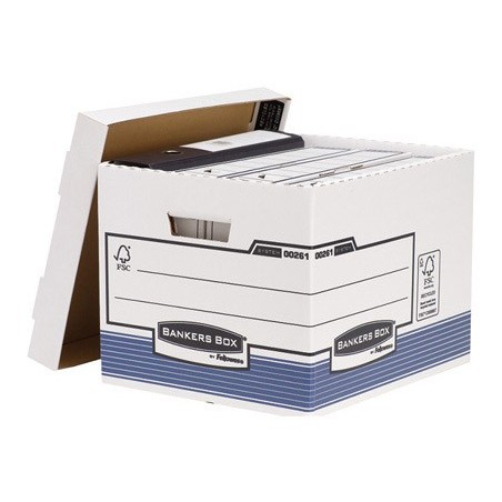 Cajon fellowes carton reciclado para almacenamiento de archivo capacidad 4 cajas de archivo tamaño din a4