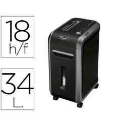 Destructora de documentos fellowes 99ci capacidad de corte 18 hojas destruye grapas clips tarjetas y cd