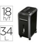 Destructora de documentos fellowes 99ci capacidad de corte 18 hojas destruye grapas clips tarjetas y cd