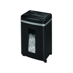 Destructora de documentos fellowes 450m capacidad de corte 9 hojas destruye grapas clips tarjetas y cd 22 litros