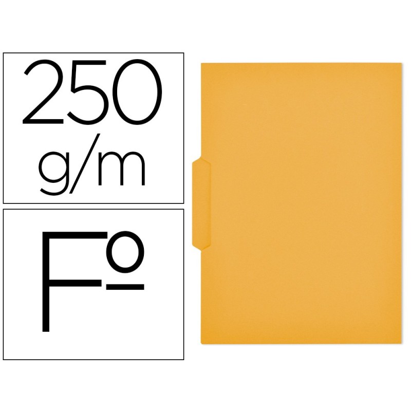 Subcarpeta cartulina gio folio pestaña central 250 g/m2 amarillo Subcarpeta cartulina gio folio pestaña central 250 g/m2 amarillo