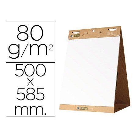 Bloc congreso bi-office liso autoadhesivo sobremesa 500x585 mm papel de 80g/m2