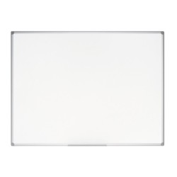 Pizarra blanca bi-office earth-it magnetica de acero vitrificado marco de aluminio 100 x 150 cm con bandeja para