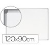 Pizarra blanca bi-office earth-it magnetica de acero vitrificado marco de aluminio 120 x 90 cm con bandeja para