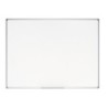Pizarra blanca bi-office earth-it magnetica de acero vitrificado marco de aluminio 120 x 90 cm con bandeja para