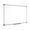 Pizarra blanca bi-office magnetica maya w ceramica vitrificada marco de aluminio 150 x 100 cm con bandeja para