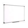 Pizarra blanca bi-office magnetica maya w ceramica vitrificada marco de aluminio 90 x 60 cm con bandeja para