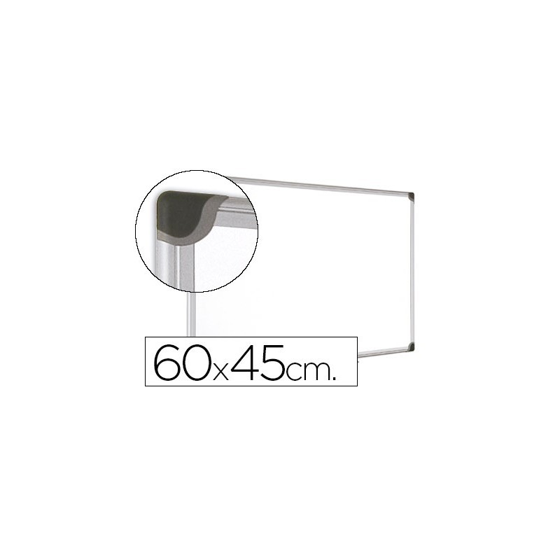 Pizarra blanca bi-office magnetica maya w ceramica vitrificada marco de aluminio 60 x 45 cm con bandeja para