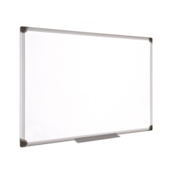 Pizarra blanca bi-office magnetica maya w ceramica vitrificada marco de aluminio 60 x 45 cm con bandeja para