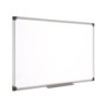 Pizarra blanca bi-office magnetica maya w ceramica vitrificada marco de aluminio 60 x 45 cm con bandeja para