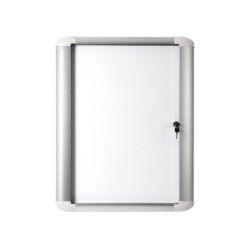 Vitrina de anuncio bi-office magnetica 816x688 mm para exterior con marco de aluminio y cerradura