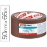 Cinta adhesiva tesa marron basic 66 mt x 50 mm para embalaje