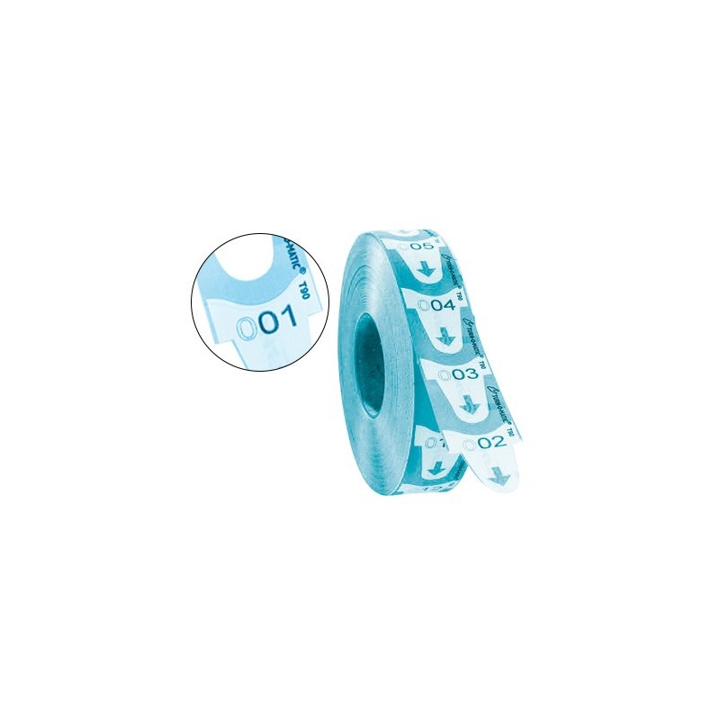 Tickets turnomatic 31x67 mm color azul rollo 4000 tickets