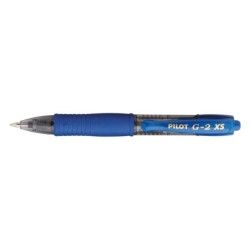 Boligrafo pilot g-2 pixie azul tinta gel retractil sujecion de caucho