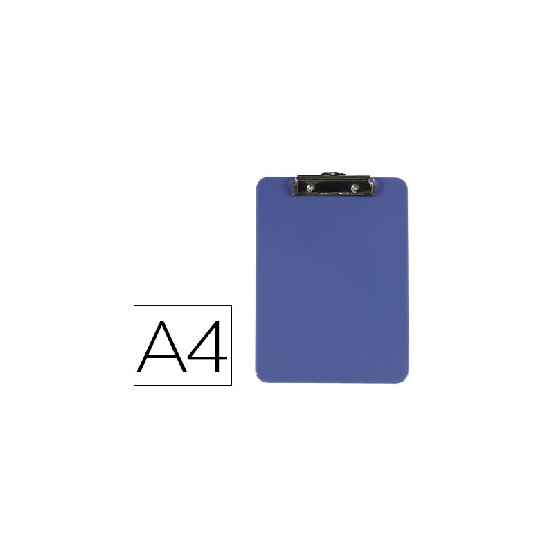 Portanotas q-connect plastico din a4 azul 3 mm