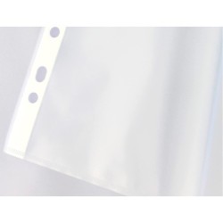 Funda multitaladro q-connect din a3 apaisada 80 micras cristal con apertura superior - bolsa de 10