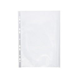 Funda multitaladro q-connect din a3 apaisada 80 micras cristal con apertura superior - bolsa de 10