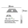 Repuesto cuter q-connect estrecho para modelo kf16818 cuchilla 9 mm blister 10 unidades