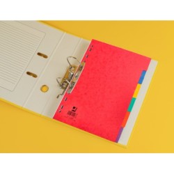 Separador q-connect cartulina brillo juego de 6 separadores din a4 multitaladro