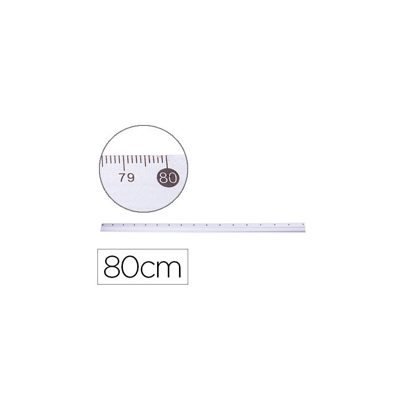 Regla q-connect metalica aluminio 80 cm