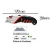 Cuter q-connect metalico ancho aleacion de aluminio - 2 cuchillas de repuesto - cuchilla 19 mm xd-8300 blister 1 unida